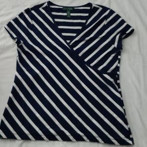 Lauren Ralph Lauren Blue Striped Shirt
